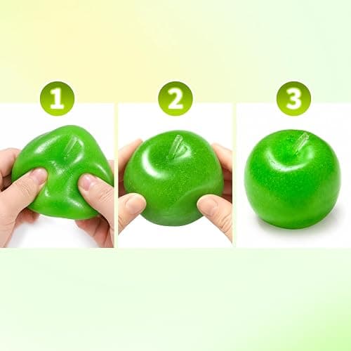 Slush Apple Squishy, 2026 New Portable Soft Squishy Ball (Green) | Soft Slow Slush Ball Squishy, Realistic Fake Food Stress Ball, Squeeze Relaxing Fidget Relaxing Fidget for Adults thumbnail 3