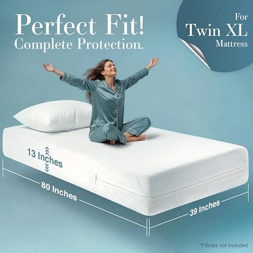 Utopia Bedding Mattress Protector Zippered Twin XL Size, 100% Waterproof Bed Bug and Dust Mite Proof Mattress Encasement, Absorbent 6 Sided Mattress Cover thumbnail 3