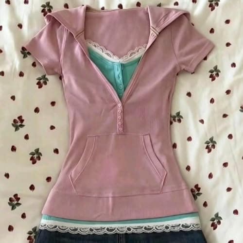 Vintage Graphic Tees 2000s Tops Teen Girls Y2k Grunge Shirts Alt Emo Clothes Women Whimsy Twee Short Sleeve Top thumbnail 2