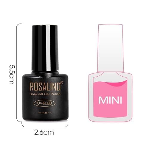 ROSALIND 24pcs Jelly Gel Polish Set with Gel Base and Matte Glossy Glitter Top Coat, 20 Colors Neutral Jelly Pink nude Sheer White Color Soak Off UV Gel Set Salon DIY thumbnail 9