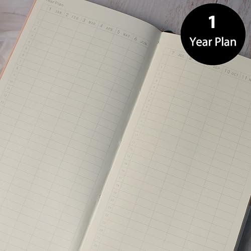 Fromthenon PU Leather Weekly Plan Portable Planner Year Month Week Mini Slim Notebook Journal Schedule For Traveler Student Office (Black) thumbnail 4