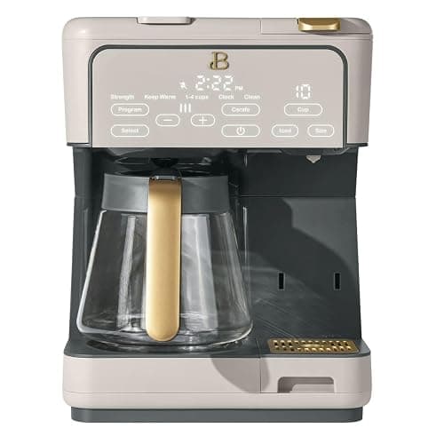 Beautiful Multi-Brew Coffee Maker – 12-Cup Carafe & Single-Serve Pod or Grounds, Iced Coffee Mode, Programmable Touch Display, Includes Filters (Porcini Taupe) - Image 1