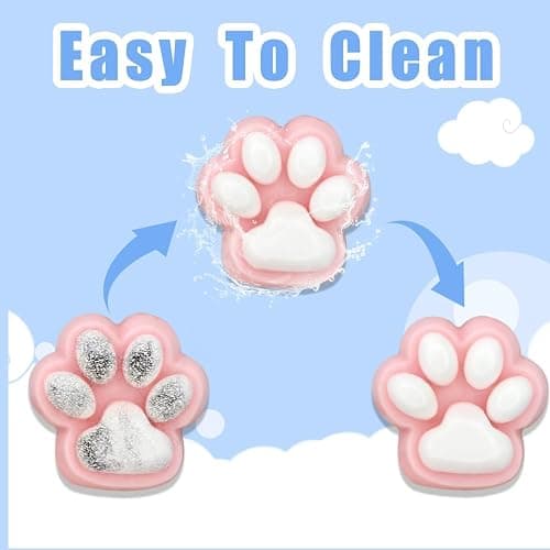 4pcs Taba Squishy Cat Paw Donut Squeeze Toys, Kawaii Mochi Sensory Toys, fufu Squishy for Cute Toys,Fidget Novelty Things,Suitable for Kids Teenage thumbnail 3