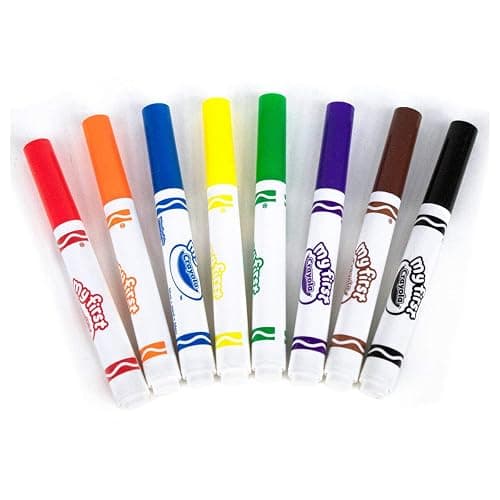 CRAYOLA MyFirst Washable Markers - Assorted Colours (Pack of 8) | Easy-Grip Markers Ideal for Toddlers Hands | Ideal for Kids Aged 12+ Months thumbnail 4