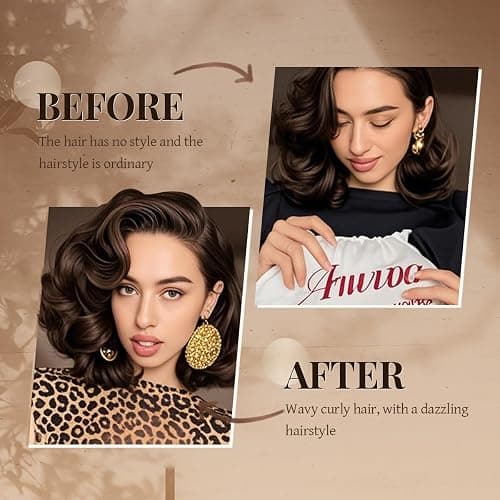 3-Piece Segmented Heatless Hair Curler Set, 1.2" Soft Velvet No Heat Curls Overnight Blowout Rods to Sleep In, DIY Silk Scarf Curling Headband for Long Hair & Medium Hair, Travel Bag Included-Black thumbnail 3