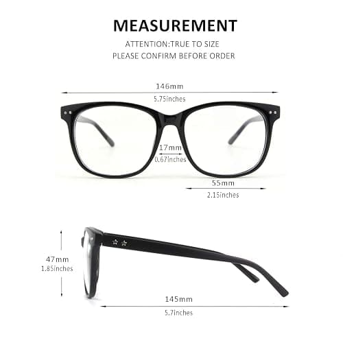 GQUEEN Fake Non Prescription Glasses Clear Lens for Women Men Oversized Frame UV400 Protection, 201581 thumbnail 7
