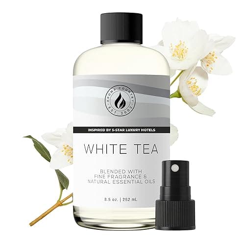 Aroma Country White Tea Diffuser Oil - Luxury Essential Oils for Diffuser Refill & Air Freshener Room Spray, Long-Lasting, Natural Home Fragrance and Hotel Scent for Diffusers & Machines (8.5 Fl Oz) - White Tea - 8.5 Fl Oz (Pack of 1)