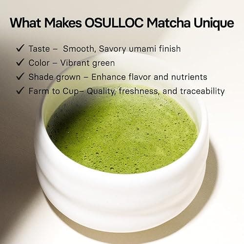 OSULLOC Volcanic Isle Ceremonial Grade Korean Matcha Powder, 40 g | Ceremonial Korean green tea powder from Jeju’s volcanic fields, with smooth umami taste for lattes, shots, and tea rituals thumbnail 3