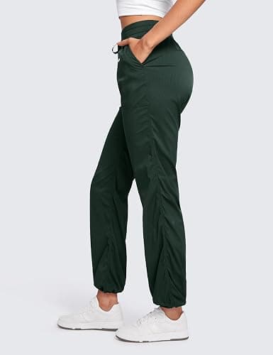 CRZ YOGA Lightweight Straight Leg Workout Pants for Women 28"/30"/32" - Ruched Casual Work Athletic Joggers with Pockets thumbnail 3