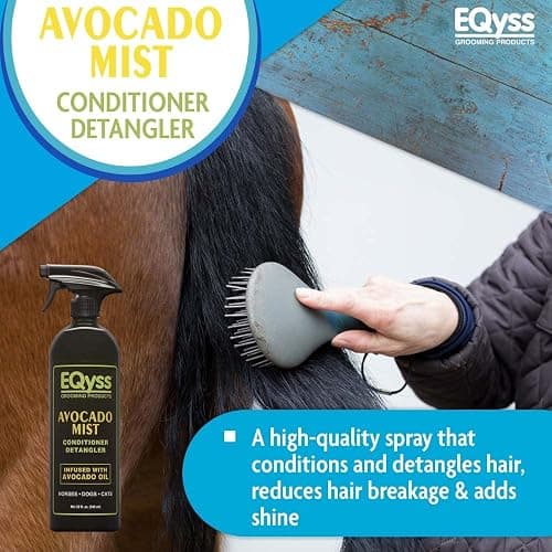 EQyss Avocado Mist Equine Coat Conditioning Spray - Horse Detangler, Reduces Breakage, Enhances Shine, Repels Dust & Dirt, Anti-Static (32 oz) thumbnail 2