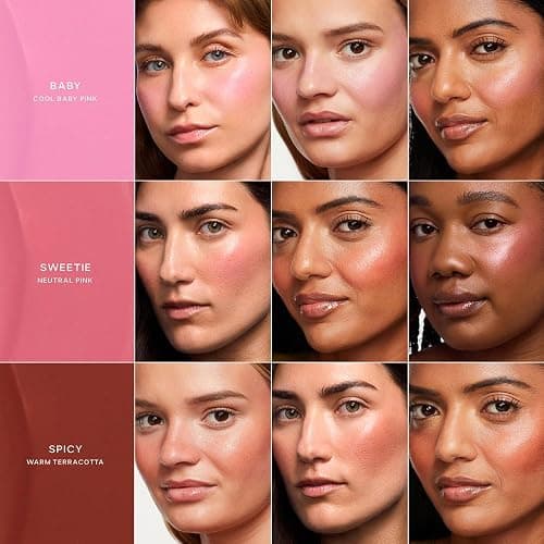 Saie Dew Liquid Blush for Cheeks Trio - Hydrating Cream Blush Stick Set with a Blendable + Buildable Formula - Skincare Infused Dewy Face Blushes for a Natural Flush - Baby, Sweetie, & Spicy (3 Count) thumbnail 3