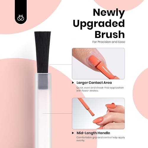 Beetles Coral Orange Gel Polish - 8ML Hema Free Neon Bright Orange Peach Coral Gel Polish Summer Nails Passionate Fireworks Soak Off UV Colorful Bottle Nail Art Manicure thumbnail 7