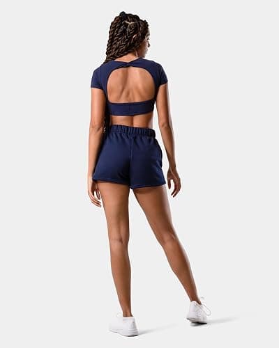 Kamo Fitness CozyTec Sweat Shorts Women High Waisted Lounge Comfy Casual Cotton Shorts with Pockets thumbnail 3