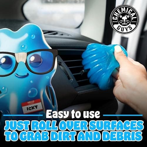 Chemical Guys Sticky Icky Car Cleaning Gel, Green Apple, Interior Car Cleaner, Reusable Automotive Crevice & Interior Dust Cleaner for Air Vents, Consoles, Cup Holders & Keyboards, 4 Pack (100g Each) thumbnail 2