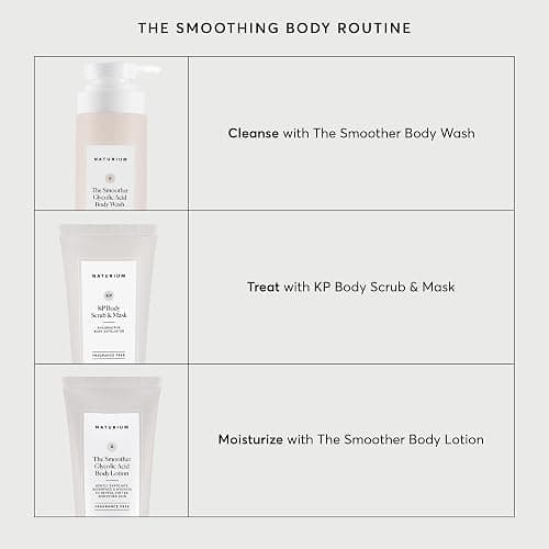 Naturium The Smoother Glycolic Acid Body Wash, 16.9 fl oz | Gentle Cleanser, Exfoliating AHA Blend for Rough & Bumpy Texture, Hydrating Formula for Soft Skin, Fragrance Free thumbnail 7