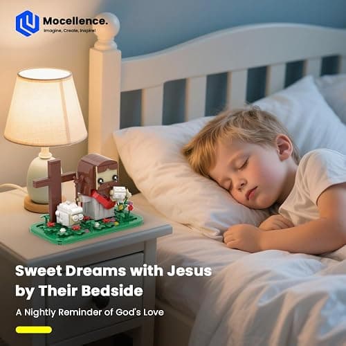 Jesus Building Set, Christmas Building Kit, The Good Shepherd Little Jesus Figures with Sheep and Cross, Easter and Nativity Building Set Christian Gift for for Adults and Kids Ages 6 and Up thumbnail 5