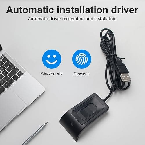 JIAN BOLAND USB Fingerprint Reader Fingerprint for Windows10/11, Windows Hello Automatic Driver Installation with 5ft Extension Cable-Windows Password Free Operation thumbnail 7