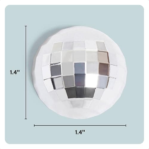 U Brands Locker Magnets, Set of 4 Disco Ball Magnets, Cute Fridge Magnets thumbnail 3