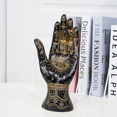 Skyant Palmistry Hand Resin Decor (Black) thumbnail 6