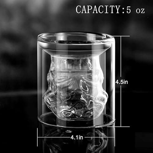Creative Whisky Sobriety Glasses, Whiskey Carafe, Flask Carafe for Wine, vodka, Scotch, Bourbon, Liquor - 150ml Gifts for Men, 2 pcs thumbnail 3