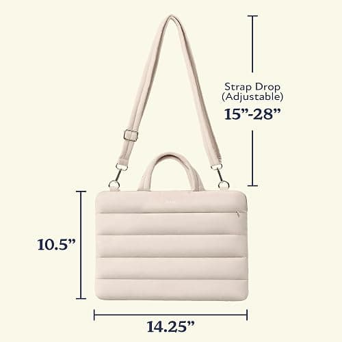 Vandel 13-14 inch Laptop Carrying Case Sleeve with Strap, Shoulder Bag with Handle, 14 in Laptop Computer Bag for Women, MacBook Air 13 Inch Carrying Case, MacBook Pro 14 in HP Messenger Carrier thumbnail 7