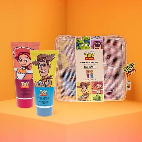 Disney Pixar Toy Story Bath & Body Gift Set | Officially Licensed | Woody & Jessie | 150ml Body Wash & Lotion | Holographic Bag | Mad Beauty thumbnail 5
