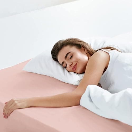 Ev Dekor Fitted Sheet Single, Pink - Deep Pocket Bedsheet 12inch (30 cm) - Soft Brushed Microfibre Fabric - Shrinkage and Fade Resistant - Bottom Sheet - Single Bed Bedsheet Fitted thumbnail 8