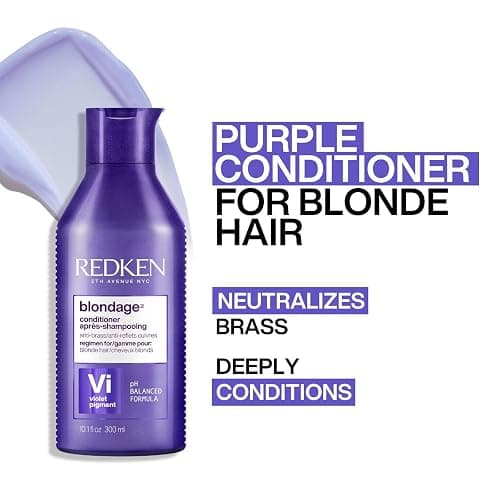 Redken Blondage Purple Shampoo and Conditioner Set For Blonde & Highlighted Hair - Neutralizes Brass & Moisturizes Hair With Pure Violet Pigments, Color Depositing, 10.1 Fl Oz (Pack of 2) thumbnail 4