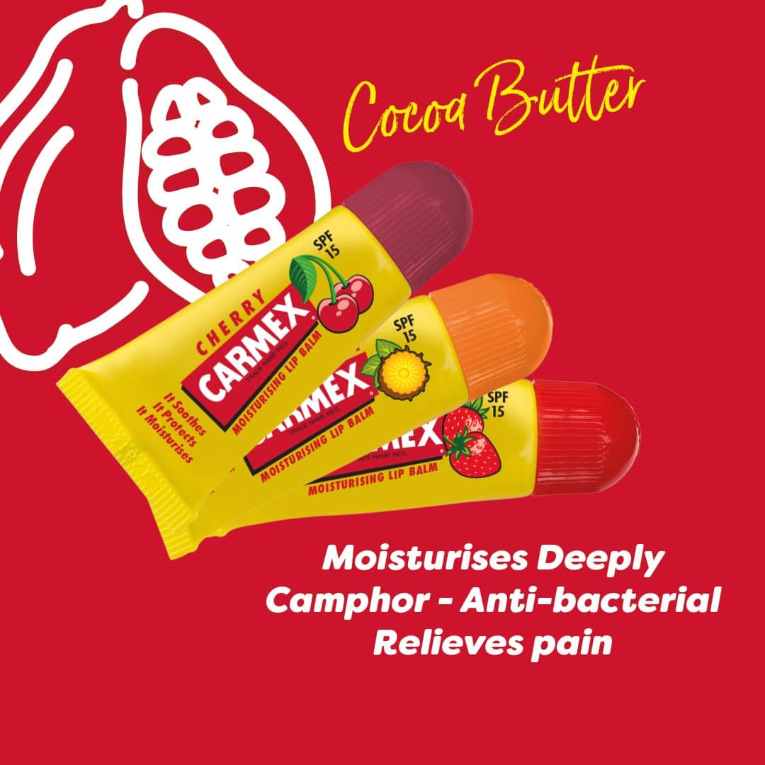CARMEX MINIs 3 x 5g tubes: Strawberry, Pineapple Mint and Cherry thumbnail 5