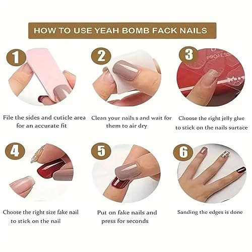 Spring Press on Nails Medium Fake Nails Pink Black Gradient Square Press on Nails Coffin Glossy False Nails with Pink Flowers Designs Full Cover Acrylic Nails Glue on Stick on Nails for Women 24PCS thumbnail 8