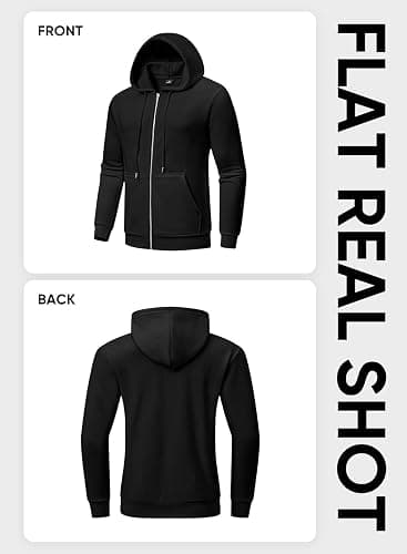 JMIERR Mens Full Zip Casual Cotton Hooded Fleece Drawstring Hoodies Pullover Sweatshirts Casual Long Sleeve Shirts thumbnail 9