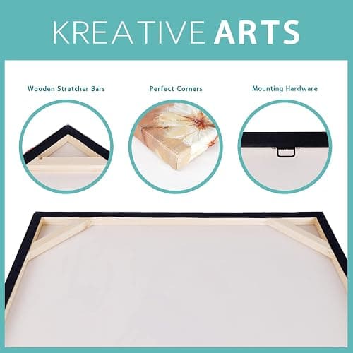 KREATIVE ARTS Large Black Yellow Canvas Wall Art Modern Abstract Picture Contemporary Painting Artwork for Home Decoration Ready to Hang 20x40 Inches thumbnail 7