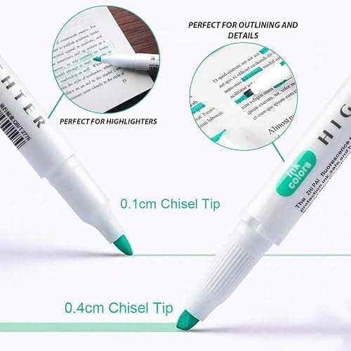 YOOUSOO 25 Pack Pastel Highlighters Assorted Colours, Dual Tip Bible Highlighter, Chisel Tip Mild Highlighters No Bleed Fluorescent Highlighter Pens for School Student Office Journals thumbnail 6