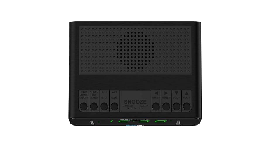 Emerson SmartSet Dual Alarm Clock Radio with AM/FM, Auto Time Setting, Sleep Timer, Snooze, 20 Presets, Easy-to-Read .9-inch Jade Green Dimmable LED Display, CKS1900 thumbnail 5