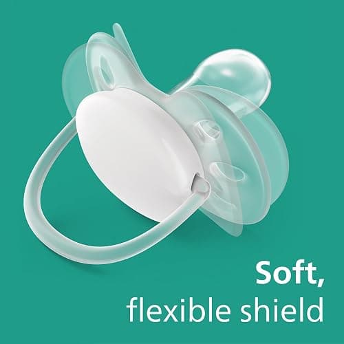 Philips Avent Ultra Soft Pacifier - 4 x Soft and Flexible Baby Pacifiers for Babies Aged 0-6 Months, BPA Free with Sterilizer Carry Case (Model SCF091/23) thumbnail 3
