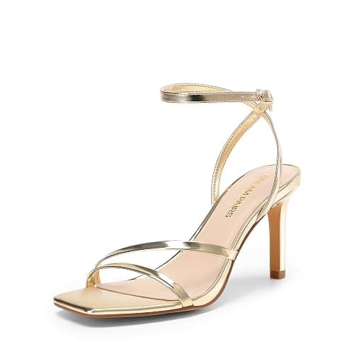 DREAM PAIRS Women’s High Stilettos Heels Open Toe Square Sandals Ankle Strap Pumps Sexy Comfort Strappy Dress Shoes Party Wedding Heeled Sandals - Image 1