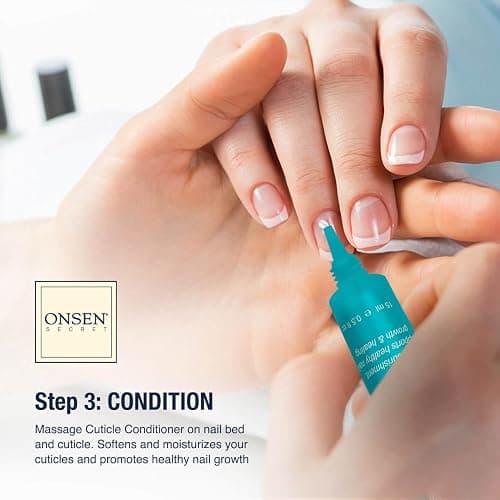 Onsen Secret Nail Care Kit - w/Cuticle Care Serum, Japanese Nail Buffer and Shine Kit - Strengthening & Shining - Spa-Quality Manicure - Organic Ingredients - Long-Lasting Shine - Easy & Safe - 1pk thumbnail 6