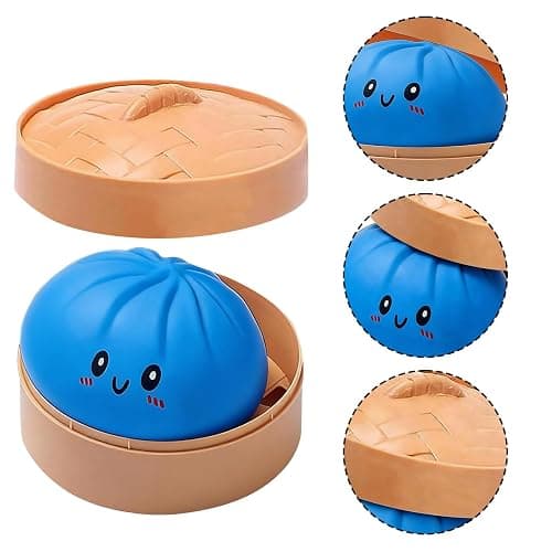 Dumpling Dumpling Squishy Mystery XXL avec Visage, Dumplings mystérieux, Jouet malléable en Forme de Petits cuits à la Vapeur – Jouet à Doigts pour soulager l'anxiété thumbnail 6
