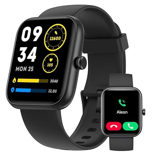 Smart Watch for Men Women with Bluetooth Call,Alexa Built-in Smartwatch,1.83"DIY Dial Fitness Watch with Sleep Heart Rate SpO2 Monitor,100+ Sport Mode,IP68 Waterproof Watch Compatible with Android iOS - Image 1