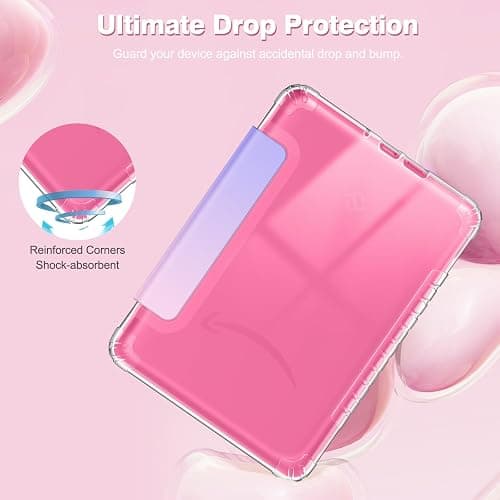 Fintie Case for 7" All-New Kindle Paperwhite (12th Generation, 2024) and Kindle Colorsoft, Ultra Clear Soft Light Transparent TPU Back Cover Auto Wake/Sleep, Fantasy Ombre thumbnail 8