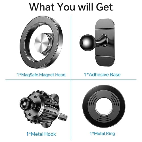 Kaistyle for Magsafe Car Mount【20 Strong Magnets】Magnetic Phone Holder for Car Phone Holder Mount Dash Mounted Holders Cell Phone Holders for Your Car Accessories for Women Men for iPhone 17 16 15 14 thumbnail 9