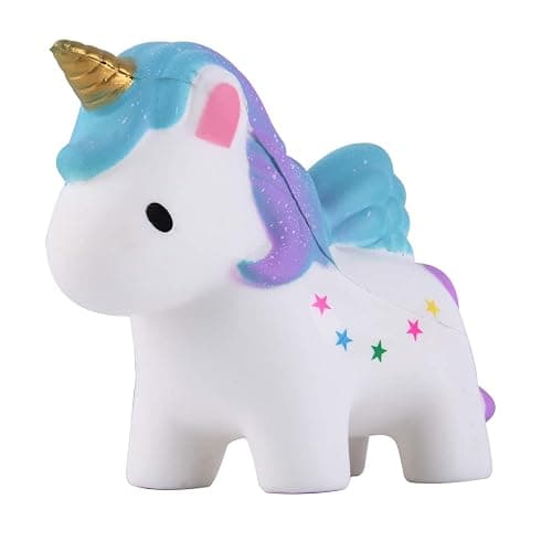 Anboor 5.3" Squishies Unicorn Colored Star Slow Rising Kawaii Scented Squishies Animal Decompression Squeeze Stress Relief Hop Props, Decorative Props Large Collection Toy for Kids 1 Pcs Color Random - Image 1