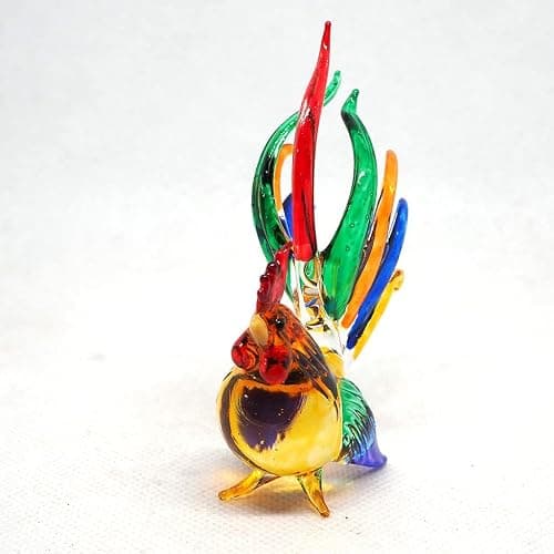 ZOOCRAFT Whimsical Glass Chicken Figurine - A Playful Accent for Farmhouse or Country-Inspired Décor thumbnail 6