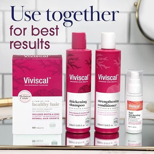 Viviscal Thickening Shampoo, Formulated With Biotin And Keratin, Fortified With Marine Collagen And Seaweed Extract, Strengthens And Reduces Breakage, Healthier Looking Hair 250ml (8.45 fl. oz.) thumbnail 8