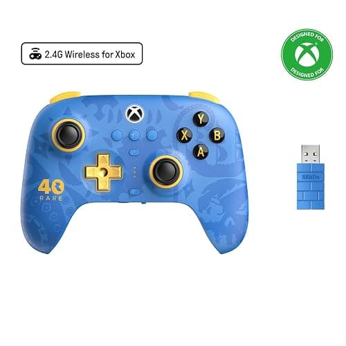 8BitDo Ultimate 3-mode Wireless Controller for Xbox, Hall Effect Joysticks, Pro Back Buttons, Compatibility with Xbox Series X|S & Xbox One, Apple, Windows PC & Android - Rare 40th Anniversary Edition thumbnail 2