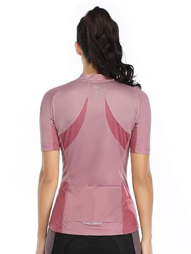 Santic Women's Cycling Jersey Short Sleeve Biking Shirt Full Zip Tops with 3 Pockets Breathable Quick Dry thumbnail 2