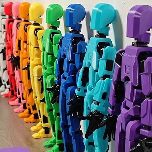 DANONI Assembly Completed- Upgrade 3D Printed Multi-Jointed Action Figures,Titan 13 Action Figure,Nova 13 Action Figure,Dummy Robot 13 Action Figures Set,Multiple Accessories, Desk Decoration(Red) thumbnail 6