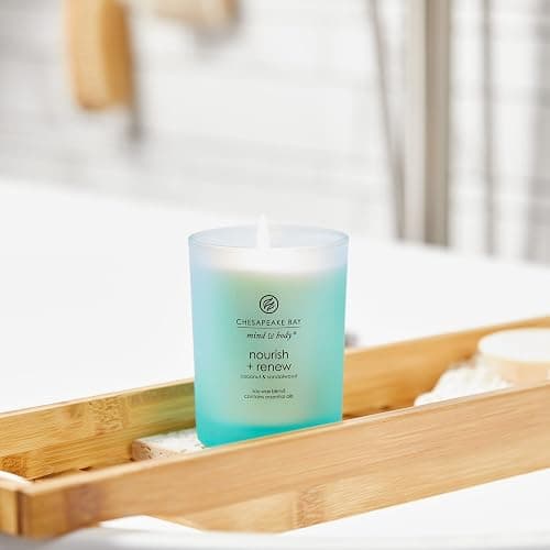 Chesapeake Bay Candle Mind & Body Medium Jar Candle Nourish + Renew (Coconut & Sandalwood) thumbnail 4