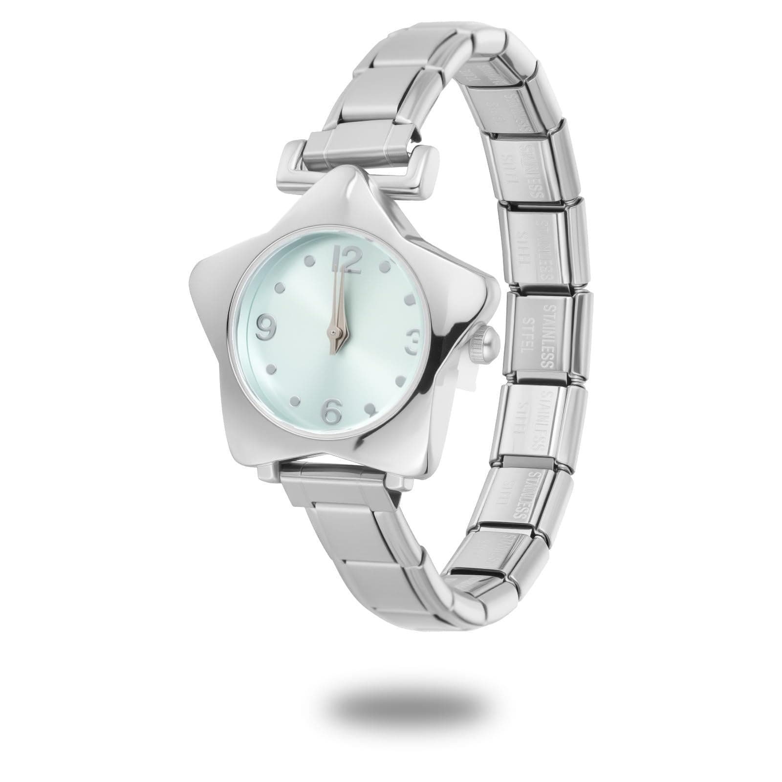 papasgix Italian Charm Bracelet Watches for women men Watch Charm Bracelet Band Star Watch Italian Charms Gold Silver Watches Compatible with 9MM Italian Bracelets Charms - Image 1