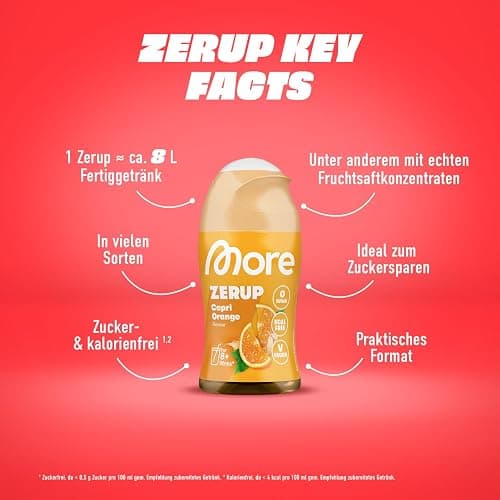 MORE Zerup, Lemon Iced Tea, 4 x 65 ml, für bis zu 32 l Fertiggetränk, zuckerfreier Sirup mit u.a. echten Fruchtextrakten, vegan, zero Kalorien - made in Germany thumbnail 4